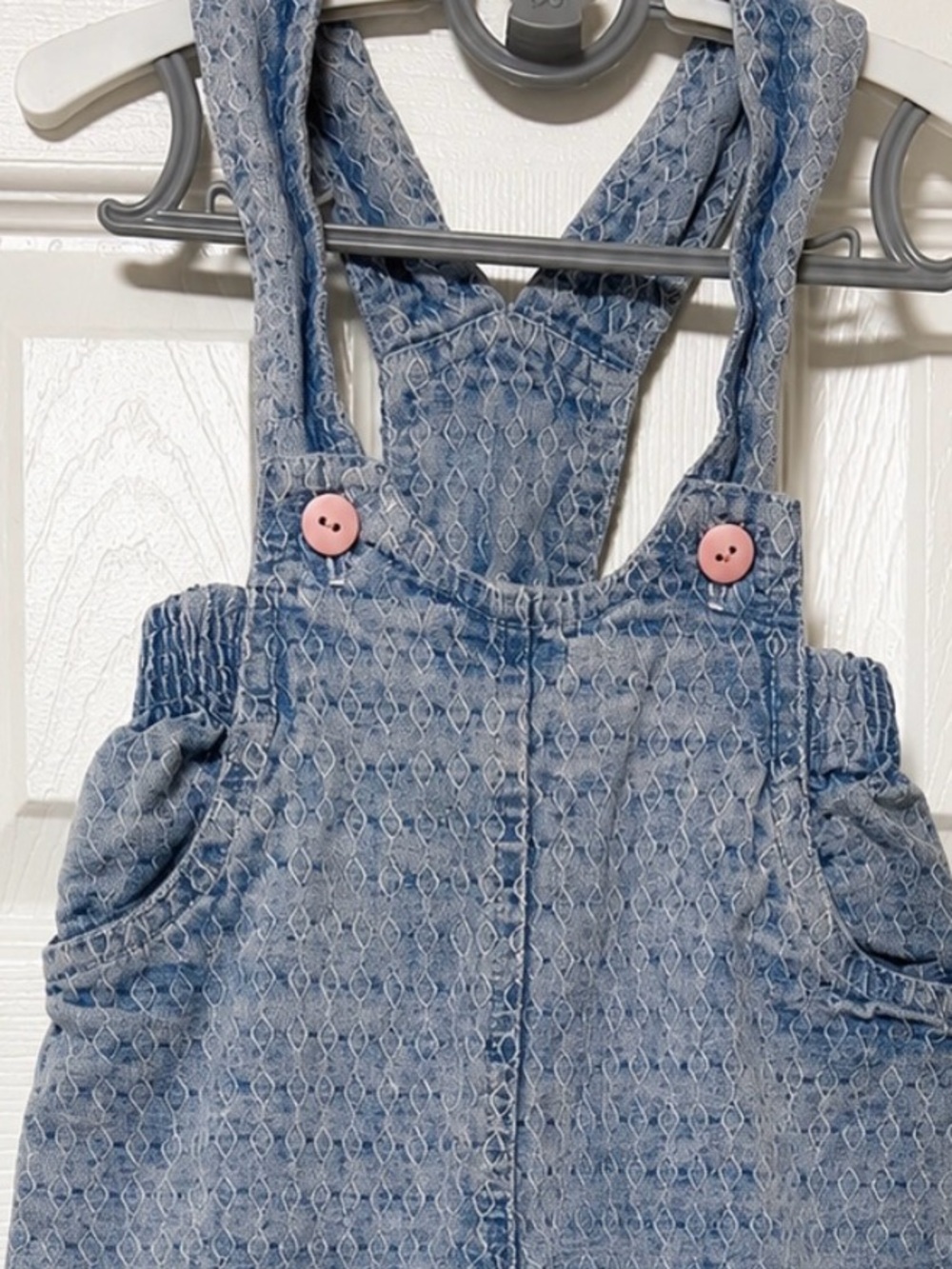Vintage 90s San Francisco Blues Denim Overall Romper Baby 12M - Picture 3 of 7